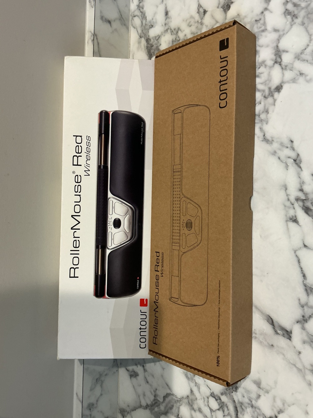 Contour RollerMouse Red Wireless Ergonomic Ergonomic Mouse - Black/Red